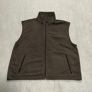 Columbia Gray Fleece Zip Up Vest - Men's Size L